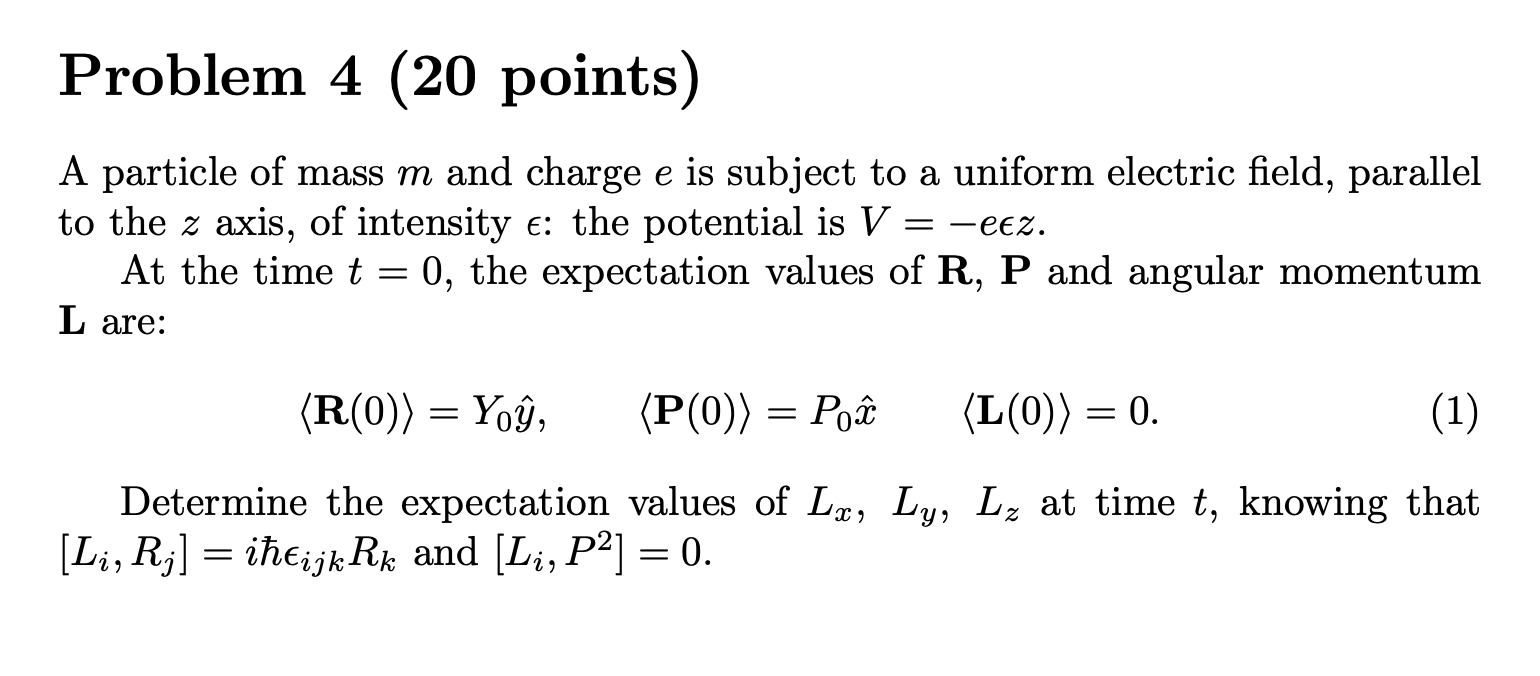 Solved A Particle Of Mass M And Charge E Is Subject To A | Chegg.com