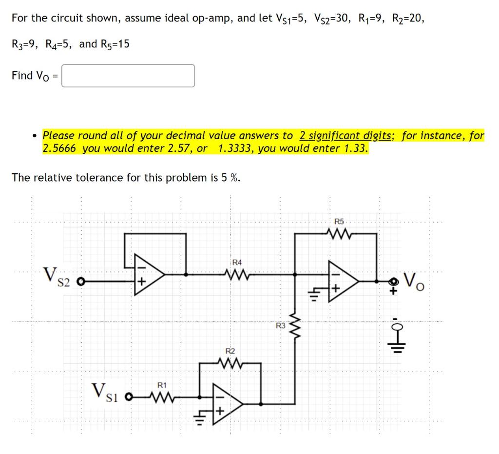 Solved For the circuit shown, assume ideal op-amp, and let | Chegg.com