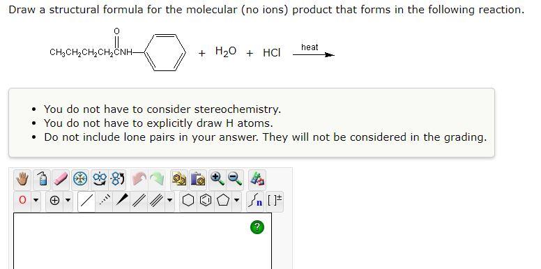 Solved Draw a structural formula for the molecular (no ions) | Chegg.com