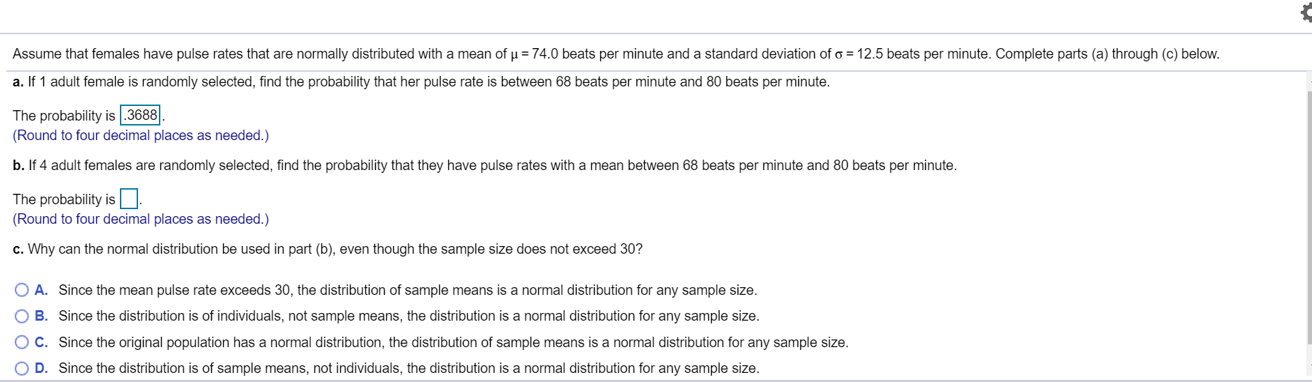 Solved Assume that females have pulse rates that are | Chegg.com