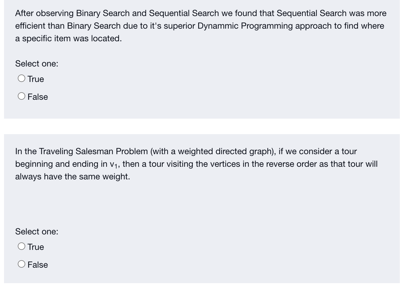 Solved After observing Binary Search and Sequential Search | Chegg.com