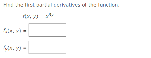 Solved Find the first partial derivatives of the function. | Chegg.com