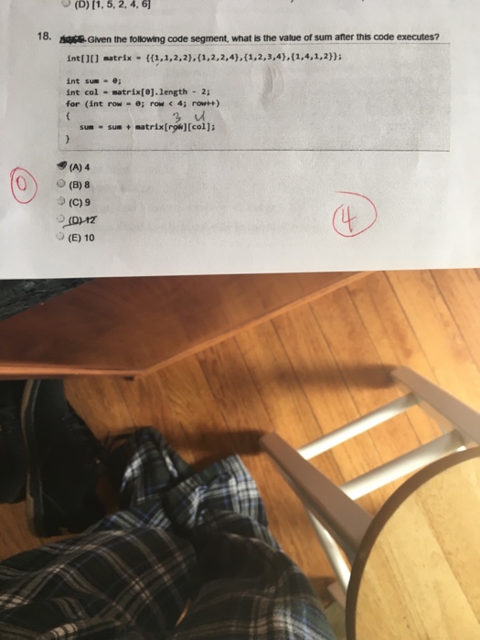 Solved Given the following code segment, what is the value | Chegg.com
