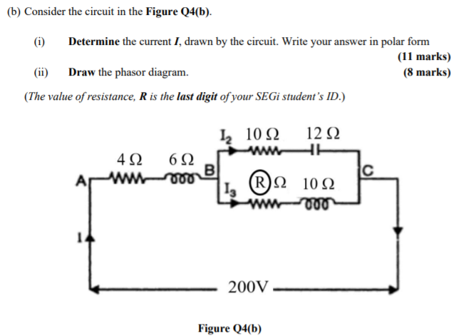 Solved (6) Consider the circuit in the Figure Q4(b). (i) | Chegg.com