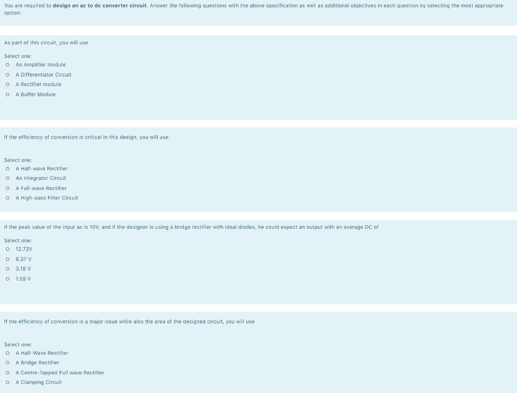 Solved You are required to design an acto de converter
