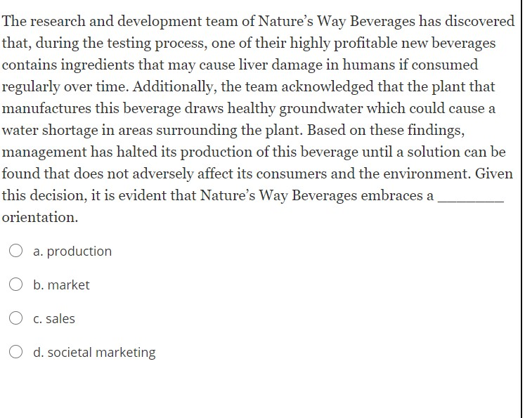 the research and development team of nature's way beverages