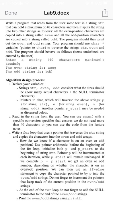 Solved Done Lab9.docx Write a program that reads from the | Chegg.com