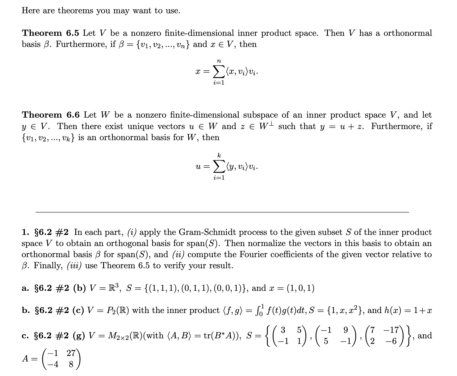 Solved Here Are Theorems You May Want To Use Theorem 6 5