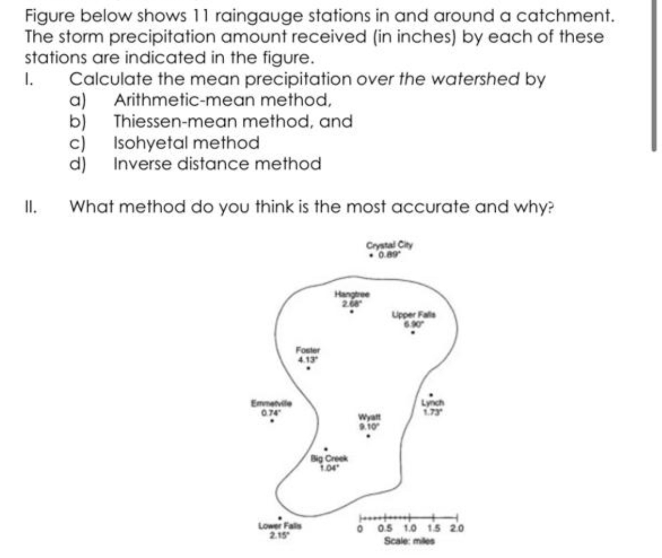 Solved Figure below shows 11 raingauge stations in and | Chegg.com