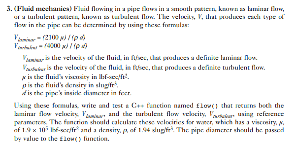 Solved 3. (Fluid mechanics) Fluid flowing in a pipe flows in | Chegg.com