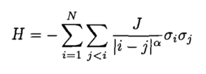 Ising Model with Long Range Interactions. Consider a | Chegg.com