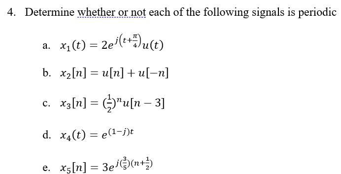 Solved 4. Determine whether or not each of the following | Chegg.com