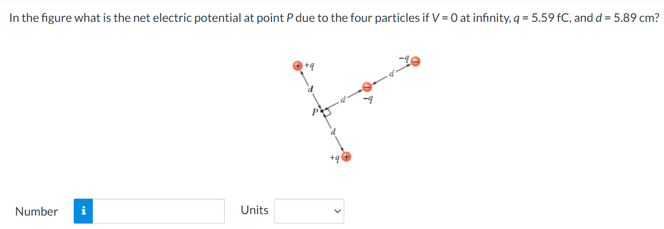 Solved In The Figure What Is The Net Electric Potential At Chegg Com