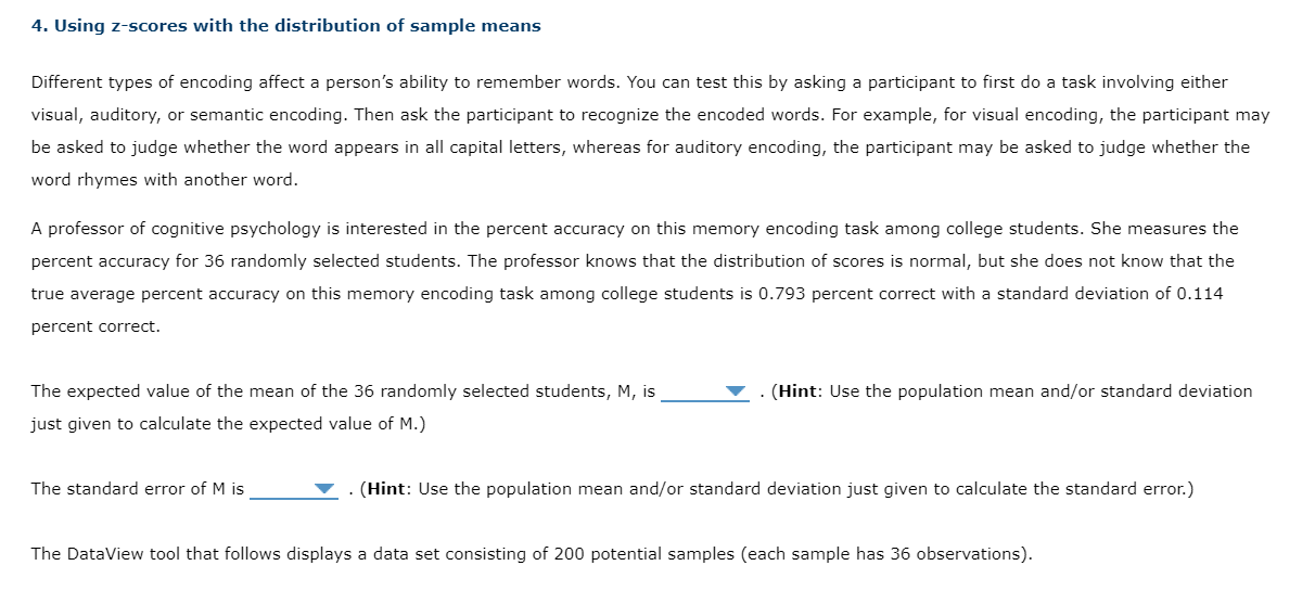 Different types of encoding affect a person's ability | Chegg.com