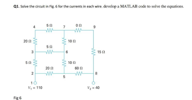 Solved please write a MATLAB code to solve the current | Chegg.com