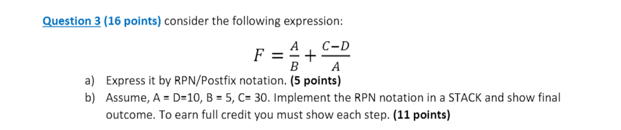 Solved Question 3 (16 Points) Consider The Following | Chegg.com