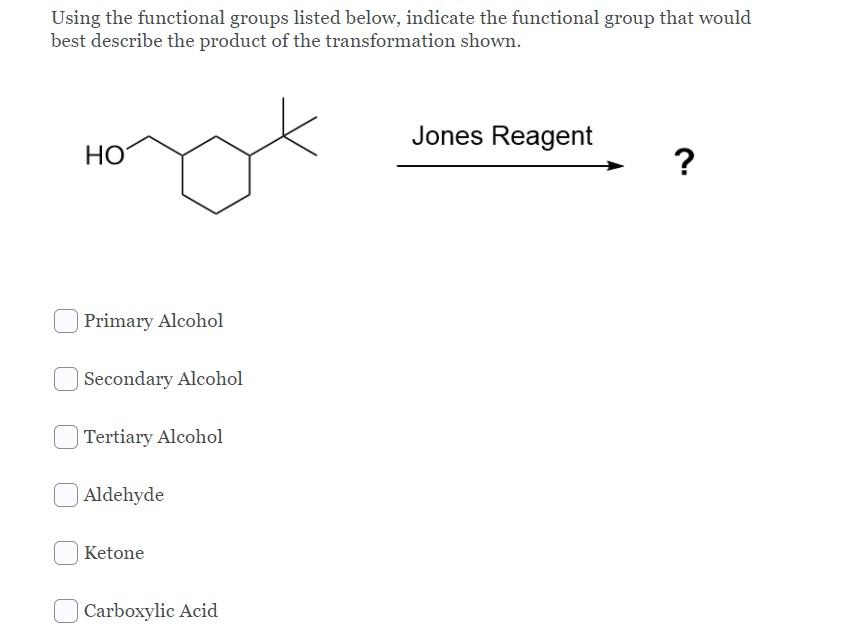 Solved Question 1 (4 points) Using the functional groups | Chegg.com