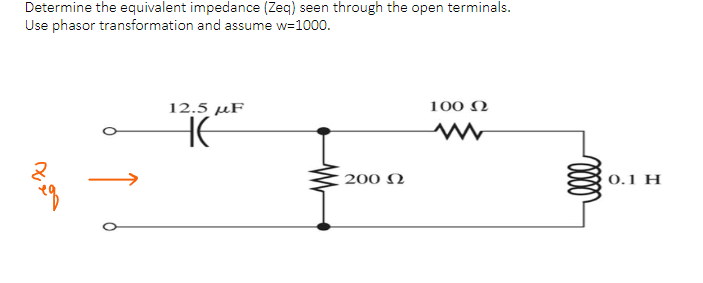 Solved Determine the equivalent impedance (Zeq) seen through | Chegg.com