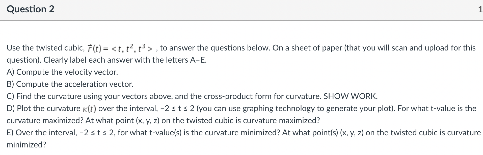 Solved Curvature and the Unit Tangent Vector In this | Chegg.com