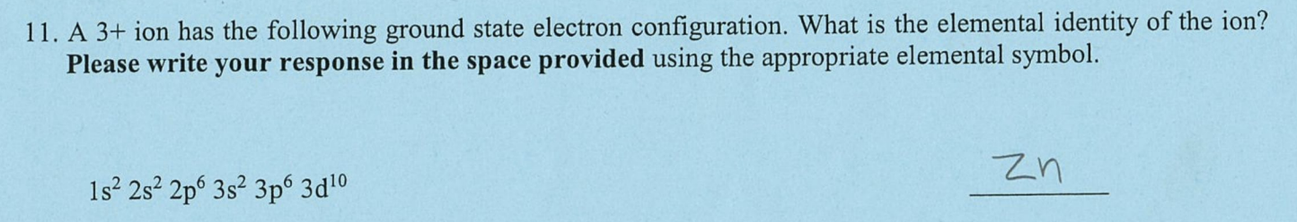 electron configuration of the fe3  ion in its ground state
