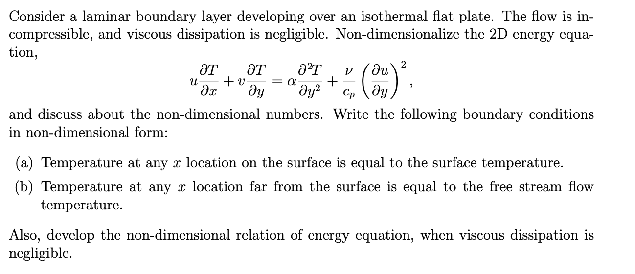 Solved 2 Consider a laminar boundary layer developing over | Chegg.com