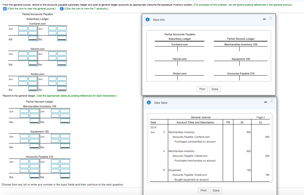 Solved From the general journal, record to the accounts