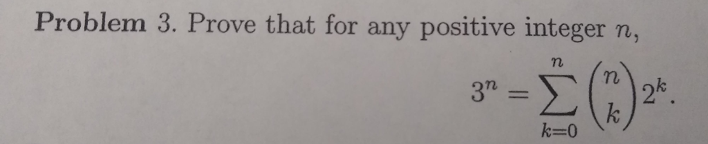 Solved Problem 3. Prove that for any positive integer n, 1 | Chegg.com