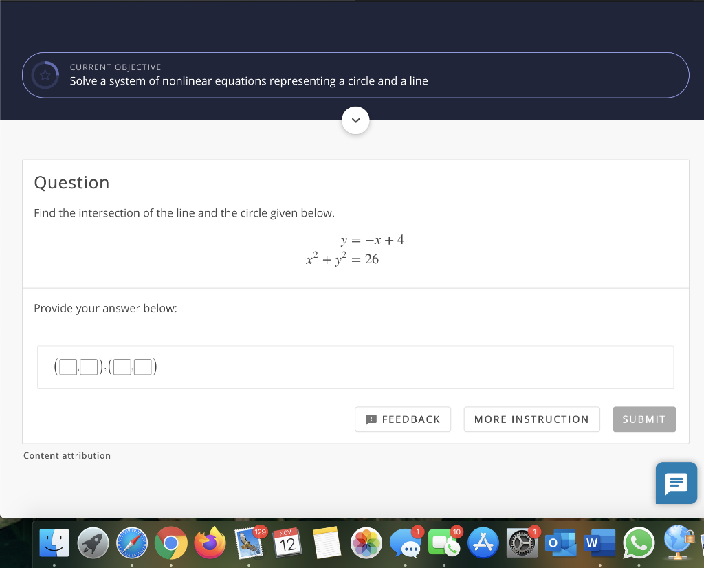 Solved CURRENT OBJECTIVE Solve a system of nonlinear | Chegg.com