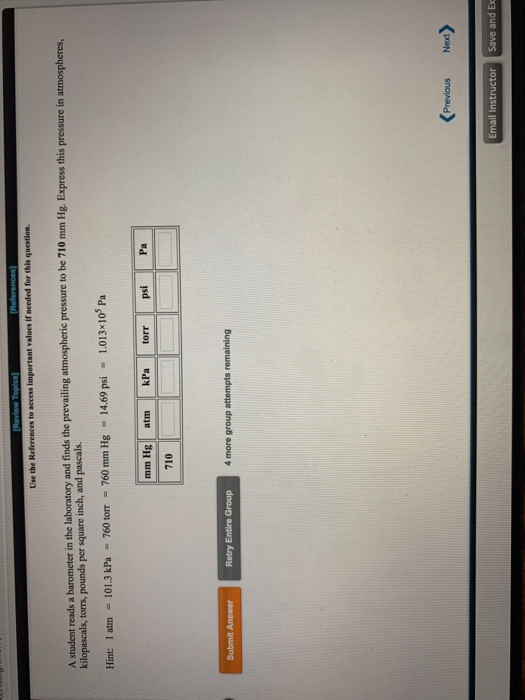 Solved Use the A student reads a barometer in the laboratory