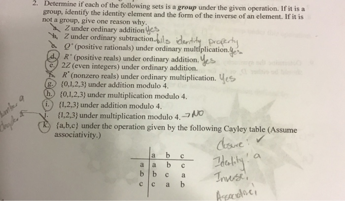 Solved Determine if each of the following sets is a group | Chegg.com