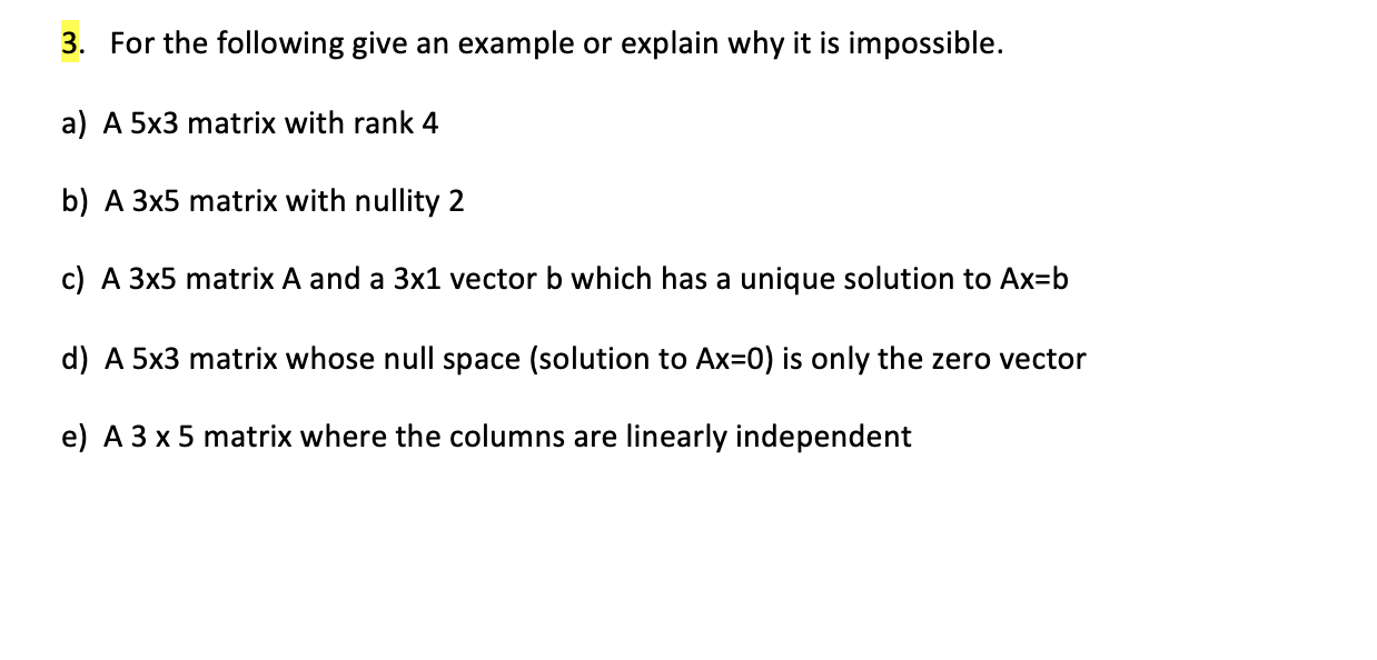 Solved 3. For the following give an example or explain why | Chegg.com