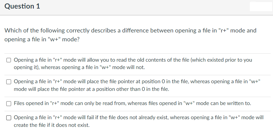 what is the difference in file opening mode a and w