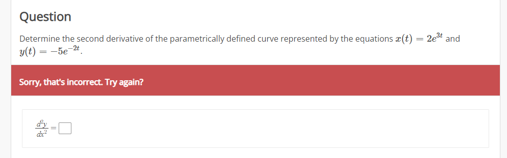 solved-determine-the-second-derivative-of-the-parametrically-chegg