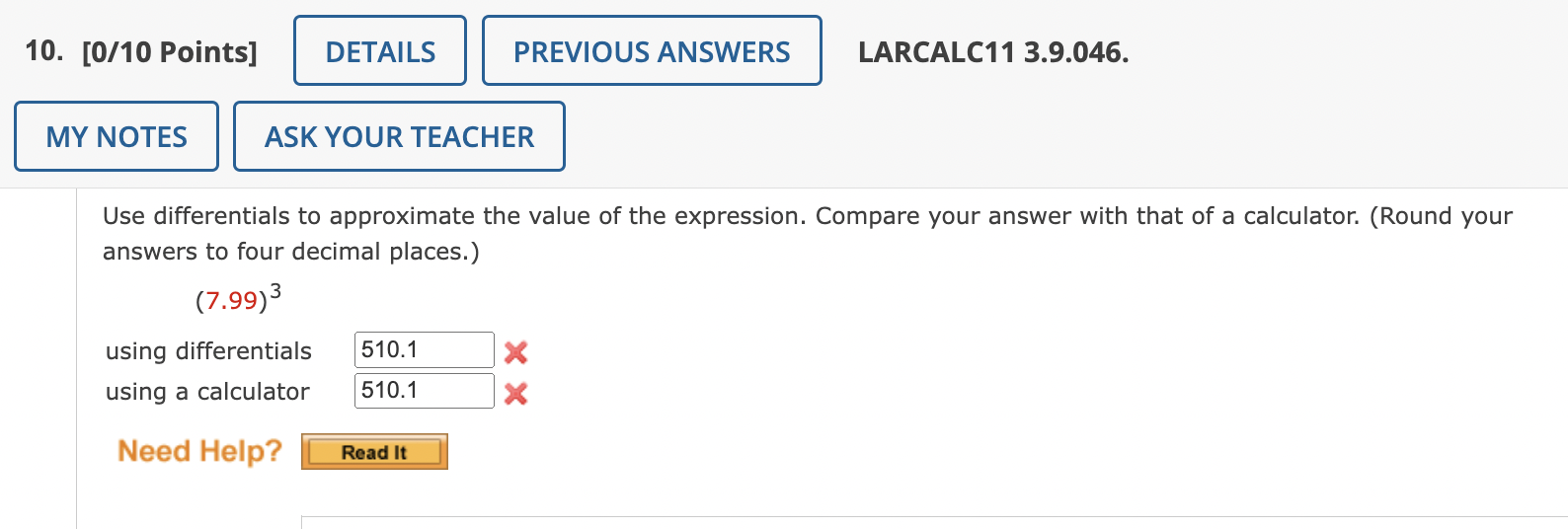 Use differentials to approximate the value of the