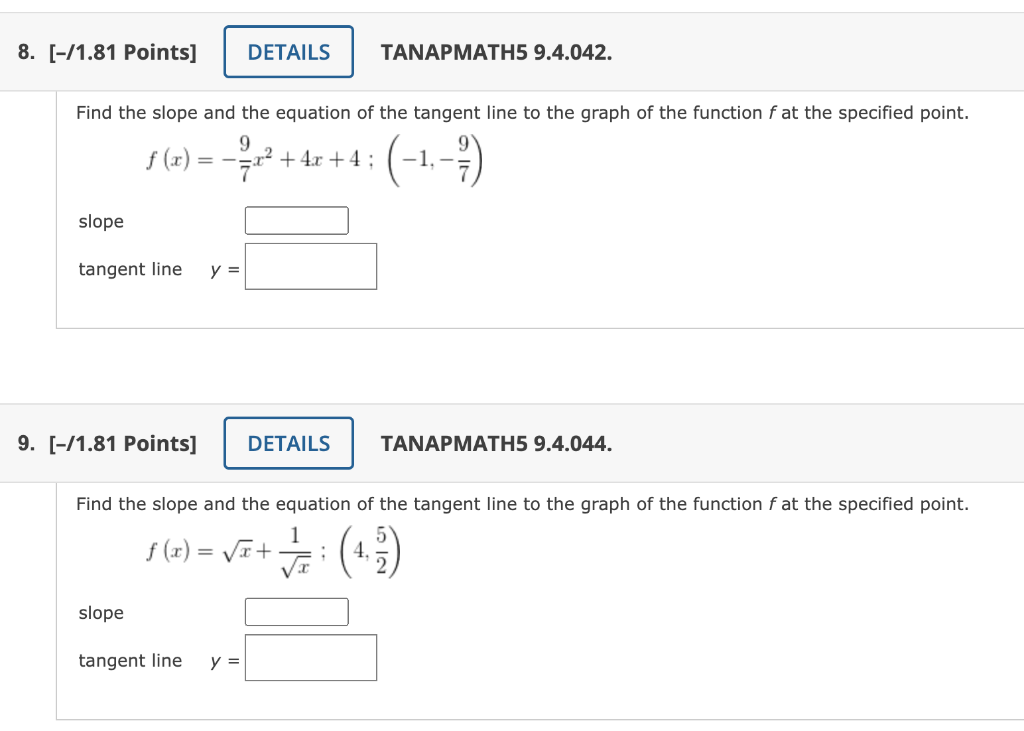 solved-find-the-slope-and-the-equation-of-the-tangent-line-chegg