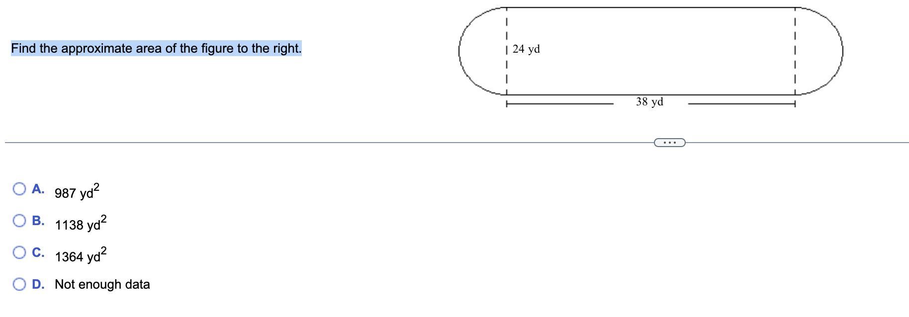 Solved Find the approximate area of the figure to the right. | Chegg.com