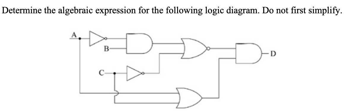 Solved Determine the algebraic expression for the following | Chegg.com