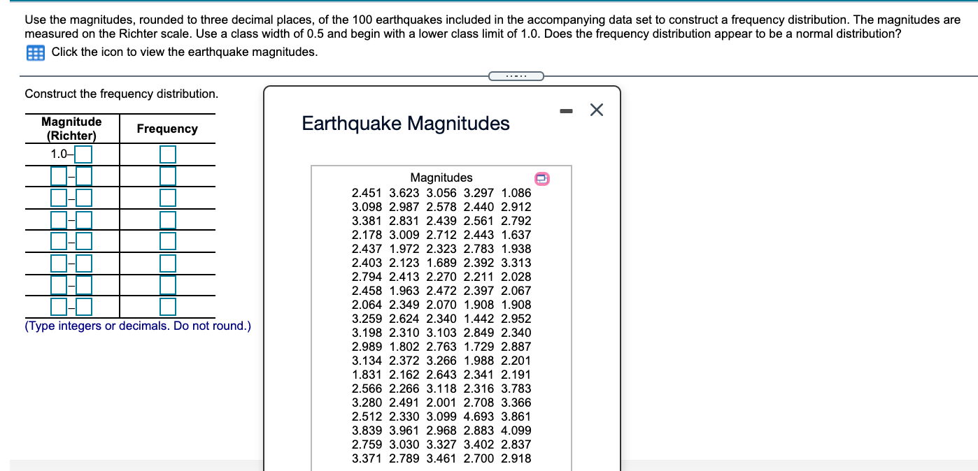 Solved Use the magnitudes, rounded to three decimal places,