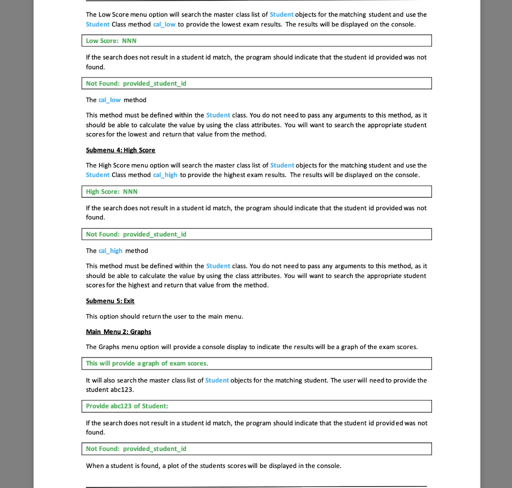 Solved Objectives include: . Create and use a class Print | Chegg.com