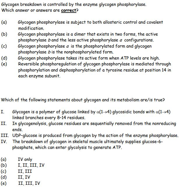 Solved Glycogen breakdown is controlled by the enzyme | Chegg.com