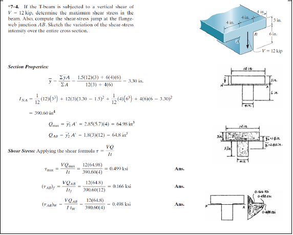 Max Shear Stress In T Beam - The Best Picture Of Beam