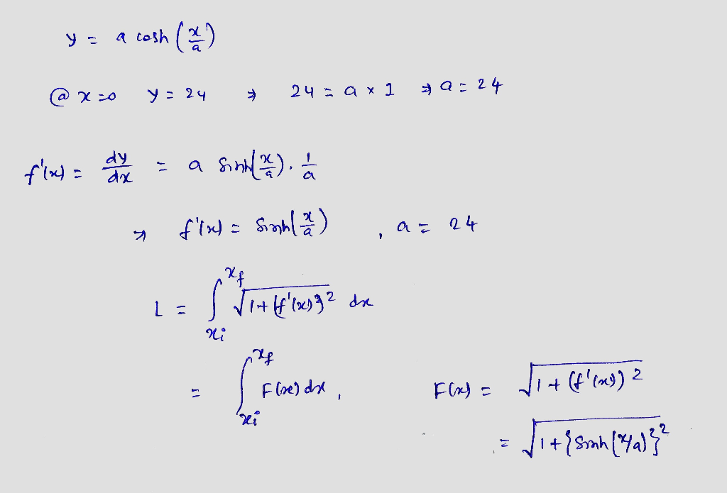 Solved Y A Cosh X 0 A 24 Ya 24 24 39 X 1 Dy Flow Chegg Com