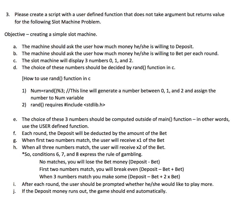 3. Please create a script with a user defined | Chegg.com