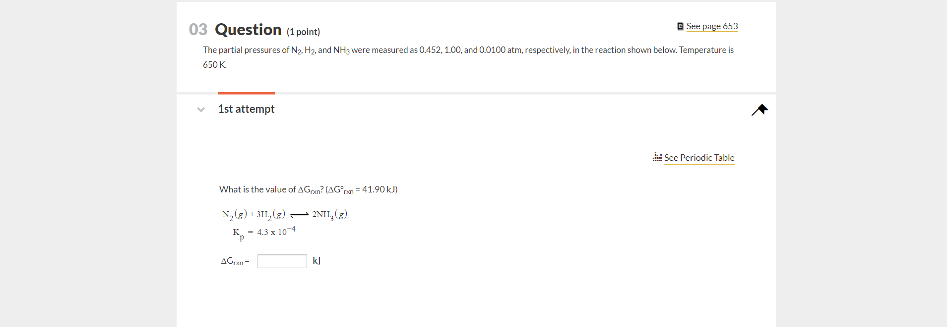 Solved @ See page 653 03 Question (1 point) The partial | Chegg.com