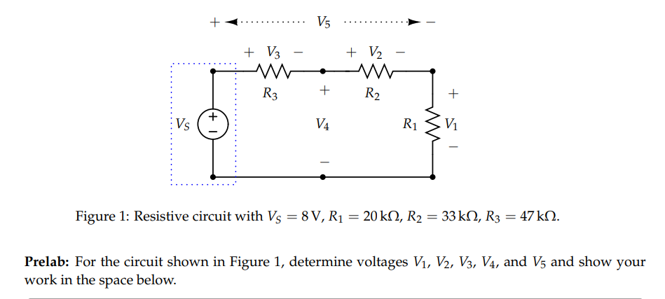 Solved Figure 1: Resistive circuit with VS=8 | Chegg.com