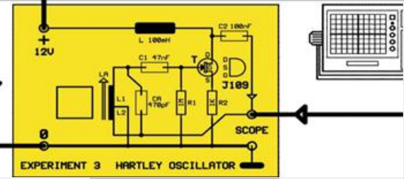 Solved 3.HARTLEY OSCILLATOR Assemble and make the circuit