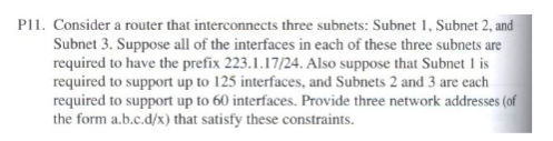 Solved 11. Consider a router that interconnects three | Chegg.com