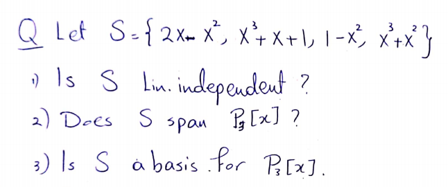 Solved Q Let S 2x X X X 1 1 X3 X X Ils S Lin I Chegg Com