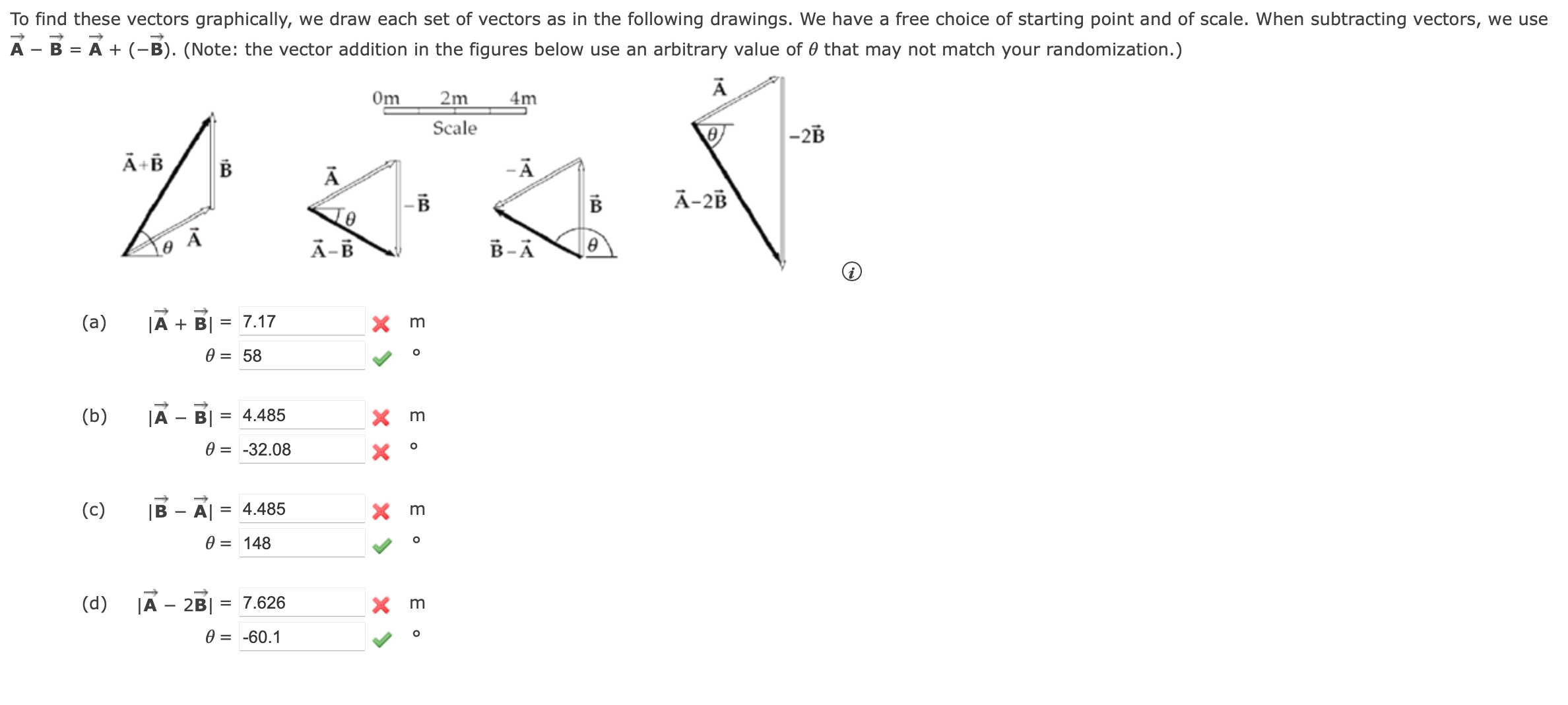 Solved The displacement vectors A and B shown in the figure | Chegg.com