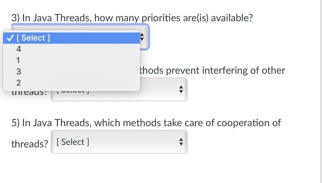 Solved 1) In Java Threads, which methods control the | Chegg.com